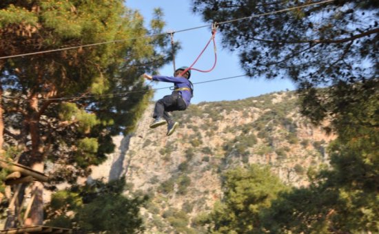 The Enjoyment Of The Zipline Adventure In Saklikent